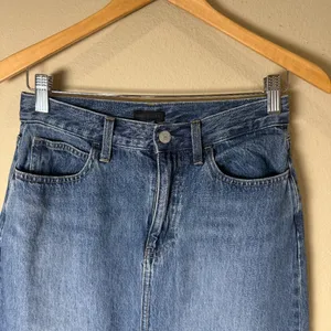UNIQLO Jeans Denim Midi Maxi Skirt with Slit Size 6 Purchased in Japan thumbnail 4