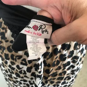 Vintage Y2K strapless bow embellished belted Hi/low leopard print mini dress‎ thumbnail 6