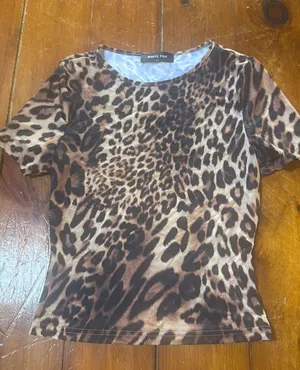 White Fox Boutique Top Cheetah Print thumbnail 1