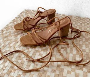 Vestique Lace Up Chunky Heel Sandals thumbnail 1