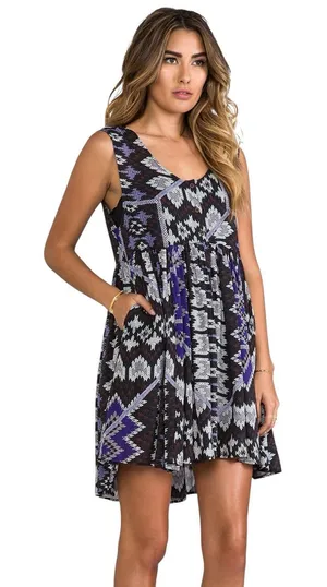 Free People Size Small Dress Take Me To Thailand Dress Purple Mini Boho 514‎ thumbnail 1