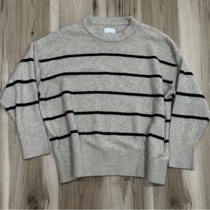 Aerie Unreal Striped Lightweight Crewneck Sweater Women’s XL thumbnail 1