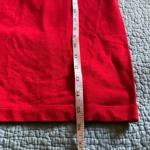 Red mid dress with collar, cute summer dress, sleeveless casual dress thumbnail 4