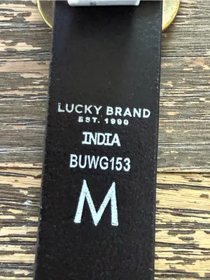 NWT Lucky Brand Sequin Beaded Floral Leather Belt Size Medium thumbnail 7