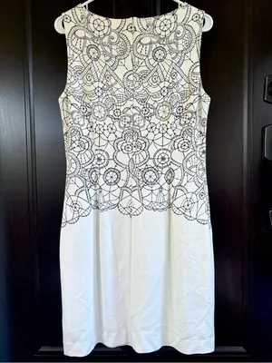 EUC Lilly Pulitzer Julianna “Lace You There” Ponte Sheath Dress Size Large thumbnail 7