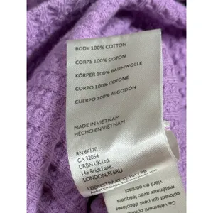 EUC We the Free Free People Thermal Waffle knit Top Purple stretch Size Small thumbnail 8