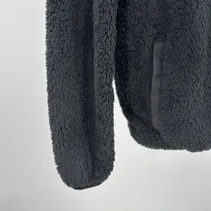 ZYIA black Sherpa 1/4 zip pullover M cozy warm outdoor activewear neutral soft thumbnail 7