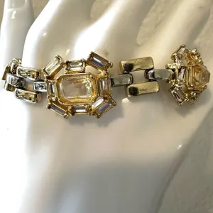 Ann Taylor Gold Tone Crystal Bracelet thumbnail 6