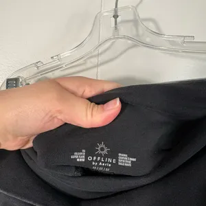 Aerie Offline Black High Rise OG Foldover Super Flare Yoga Pants Leggings Medium thumbnail 3