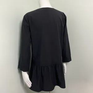 ZARA Voluminous Black Button Front Shirt Size Medium thumbnail 7