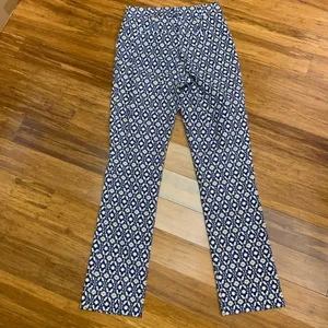 Anthropologie Essential Collection Blue Patterned Pants Size 2 Tall Kick‎ Flare thumbnail 4