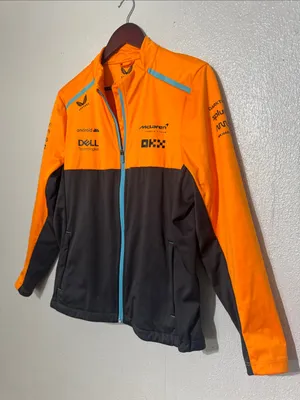 Castore McLaren F1 Team Replica Softshell Racing Jacket Full Zip Orange M 8 thumbnail 2