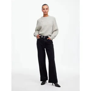 Madewell Ribbed Cotton-Blend Sweater Hthr Dusk Grey Marl Size Medium Heather thumbnail 5