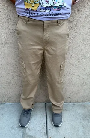 Women’s Black Label Khaki Straight-Leg Cargo Pants size 13 & 30W thumbnail 1