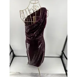 Kay Unger Alexia One Shoulder Sequin Midi Dress Size 4 Evening Cocktail thumbnail 6