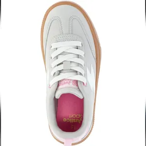 Justice Gray and Pink Platform Sneakers with Gum Sole thumbnail 2