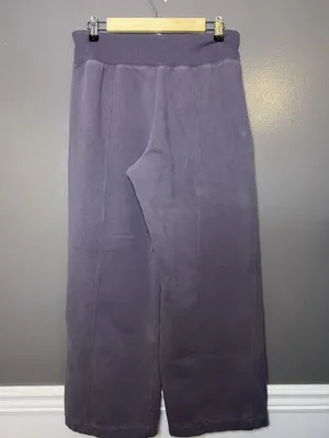Athleta Pants Womens Medium Purple Retroplush Straight Leg Fleece Lounge Fit thumbnail 5