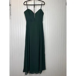 Lulus Stunning Grace Emerald Green Cutout A-Line Dress Bridesmaid Banquet Small thumbnail 2