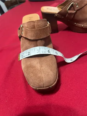 Mules by Korks Suede Tan Clog w/Buckle & Stud Trim thumbnail 12