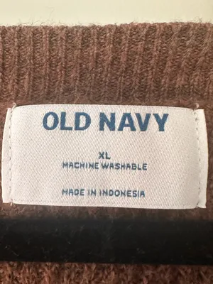 Old Navy Good V-Neck Pullover Sweater Espresso Bark Brown Size XL thumbnail 3