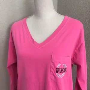 Pink by Victoria’s Secret long sleeve V-neck shirt thumbnail 2