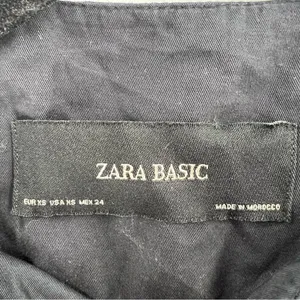 Zara Basic Pom Pom Trim Jacket XS Navy Cotton Boho Embroidered NWT thumbnail 6