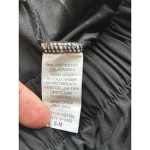 Made By Johnny Wide Leg Pleated Pants Black S/M thumbnail 5