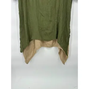 Anself Maxi Dress Green Size 5XL Asymmetrical Lagenlook Long Sleeve Crinkle‎ thumbnail 2