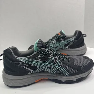 ASICS Gel Venture 6 Women’s 9 Black Teal Orange Trail Shoes T7G6Q thumbnail 4