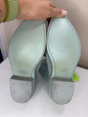 Frye Billy Short Baby Blue Suede Leather Western Boots Size 6 thumbnail 4