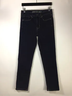 American Eagle Hi-Rise Skinny Dark Wash Super Stretch Size 4 x-short thumbnail 3