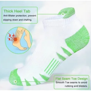Colorful Athletic Women's Tab Socks M/L 4 PACK Low Cut‎ High Quality NEW thumbnail 3