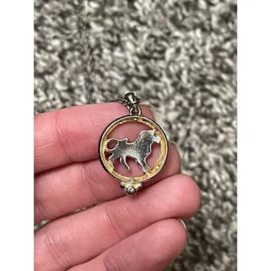 Leo Lion Silver pendant lobster clasp chain necklace thumbnail 6