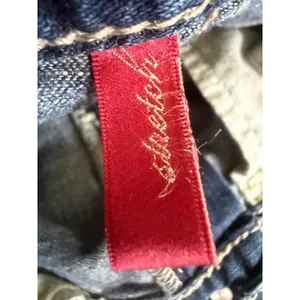 BKE Drew Denim Shorts Dark Wash Contrast Stitch Size 25‎ Americana Summer thumbnail 5