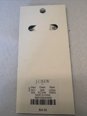 J. Crew Gold V-Point Hoop Earrings thumbnail 2