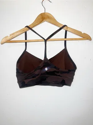 Lululemon Women's Camouflage Y Back Sports Bra - Black & Brown thumbnail 4
