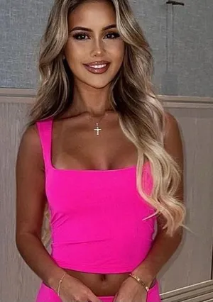 White Fox Boutique Fell in Love Hot pink tank Top XS Y2K thumbnail 1