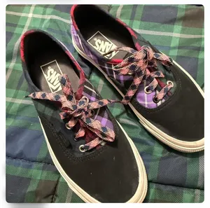 Vans Authentic 44 DX Anaheim Factory Plaid Black Purple Blue Men's 5.5 Womens 7 thumbnail 4