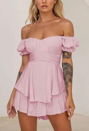 Light pink romper  thumbnail 1