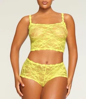 SKIMS STRETCH LACE INTIMATES CAMI highlighter yellow S SOLD OUT NWT limited ed thumbnail 1