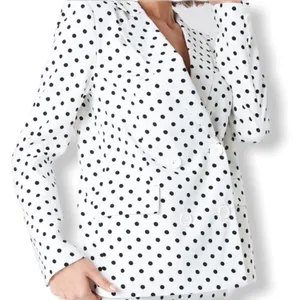 NA-KD Polka Dot Double Breasted Blazer EU 36 US 4 Black White Tailored thumbnail 5