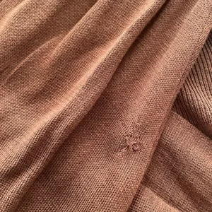 On Sunset Los Angeles silk blend brown balloon sleeves cardigan, size M cottage thumbnail 13