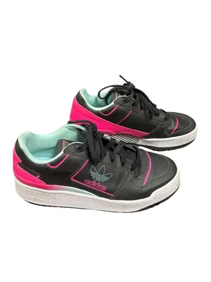 Adidas GY4667 wms Originals Forum bold shock pink black low sneakers sz 9 SKU 10 thumbnail 3