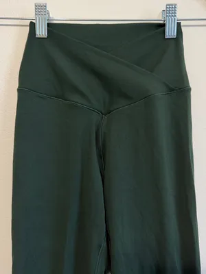 OFFLINE by Aerie Real Me High Waisted Crossover Leggings Dark Green Small thumbnail 4