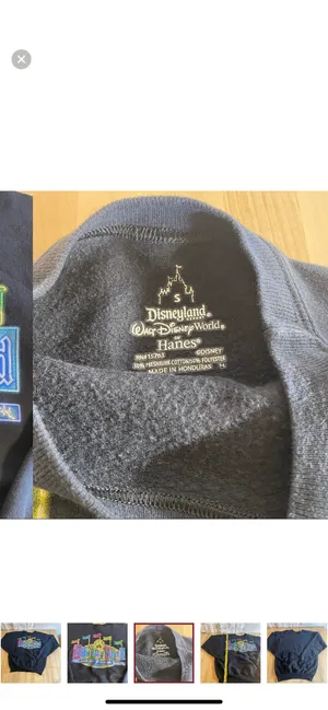 Disney land the happiest place on earth crew neck pullover land Resort size small thumbnail 6
