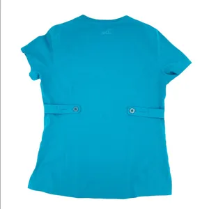 Dansko Women's Short Sleeve V-neck Button Back Nursing Scrub Top Size Medium thumbnail 2