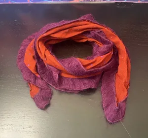 Purple and Orange Women's Scarf - Lightweight Fashion Wrap thumbnail 1