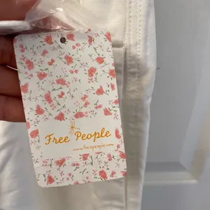 Free People White  Drawstring Pants thumbnail 3