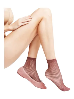 new Falke ✽ Autumn Basket Fishnet Anklet Socks ✽ Mahogany ✽ One Size Fits All ✽ thumbnail 2