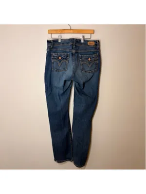 Levis 529 Womens 32” 14M Curvy Bootcut Denim Jeans Medium Wash Mid Rise Stretch thumbnail 2